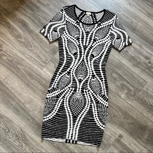 NWOT! Pixley Clara Knitted Geometric Abstract Knit
bodycon Dress. Size S